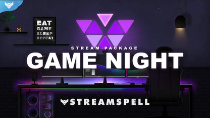 Game Stream Scene Game Night Stream Package | StreamSpell