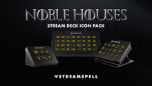 Load image into Gallery viewer, Greyjoy Stream Deck Icons – Black background with golden icons, inspired by House Greyjoy