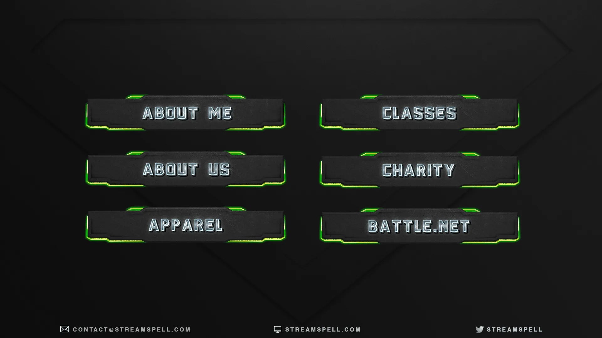 Green Jaded Stream Panels by StreamSpell