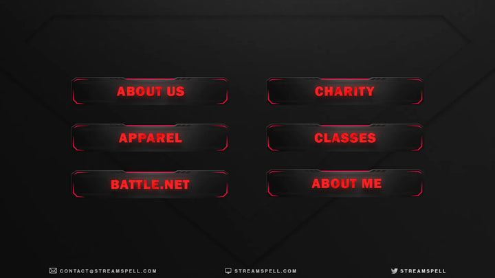 Red Killswitch Stream Panels by StreamSpell