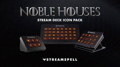 Lannister Stream Deck Icons – Red background with gold icons, representing House Lannister
