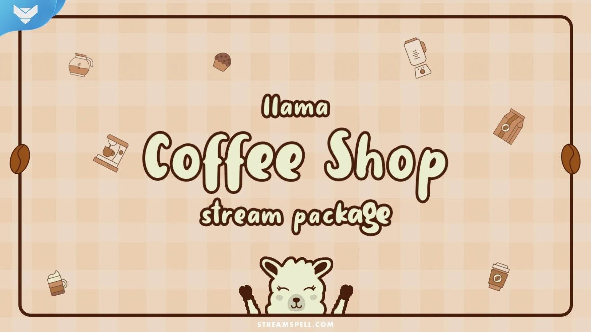 Llama Coffee Shop Stream Package