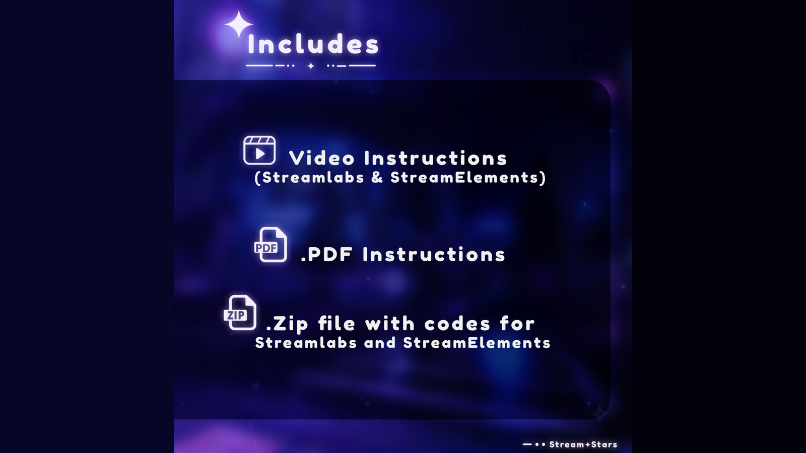 Widget includes video instructions for Streamlabs and StreamElements, PDF setup guide, and ZIP file with full HTML, CSS, and JS codes. MultiStyle Liquid Halloween Goal Widget by Stream+Stars, compatible with OBS, Streamlabs, and StreamElements.