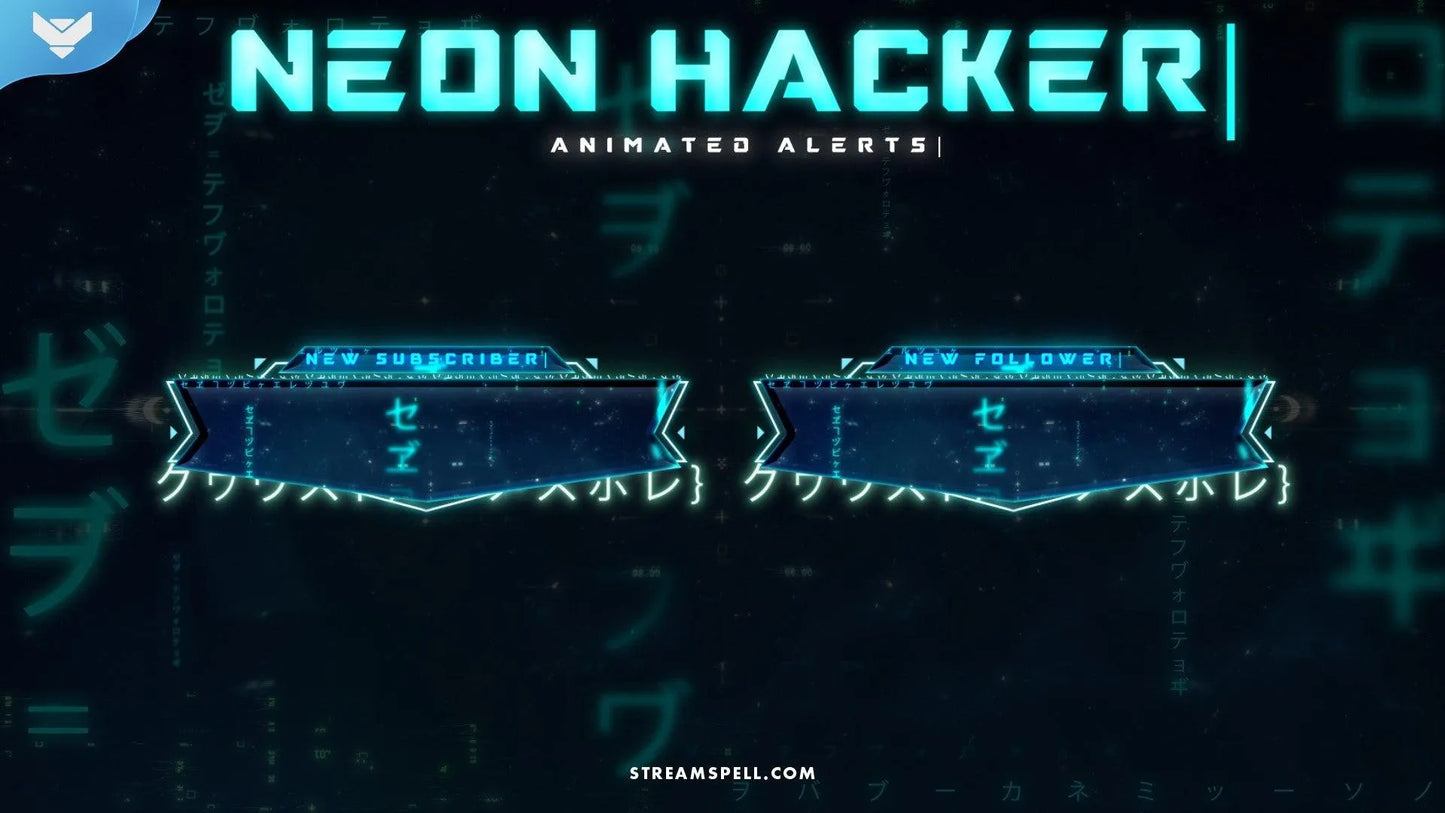 Neon Hacker Stream Alerts