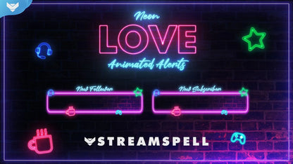 Neon Love Stream Alerts