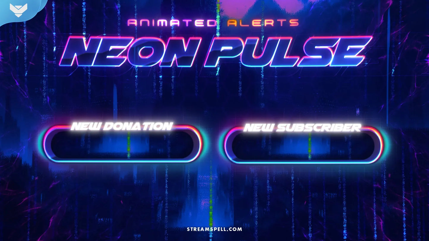 Neon Pulse Stream Alerts