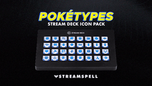 Load image into Gallery viewer, Poketypes Stream Deck Icon Pack by StreamSpell displayed on an Elgato Stream Deck XL. Features Pokémon-inspired Water type icons with blue elemental designs for gaming, Discord, UI and social media. Fully compatible with OBS Studio, Streamlabs and all Stream Deck models.Poketypes Stream Deck Icon Pack by StreamSpell displayed on an Elgato Stream Deck XL. Features Pokémon-inspired Water type icons with blue elemental designs for gaming, Discord, UI and social media. Fully compatible with OBS Studio, Streamla