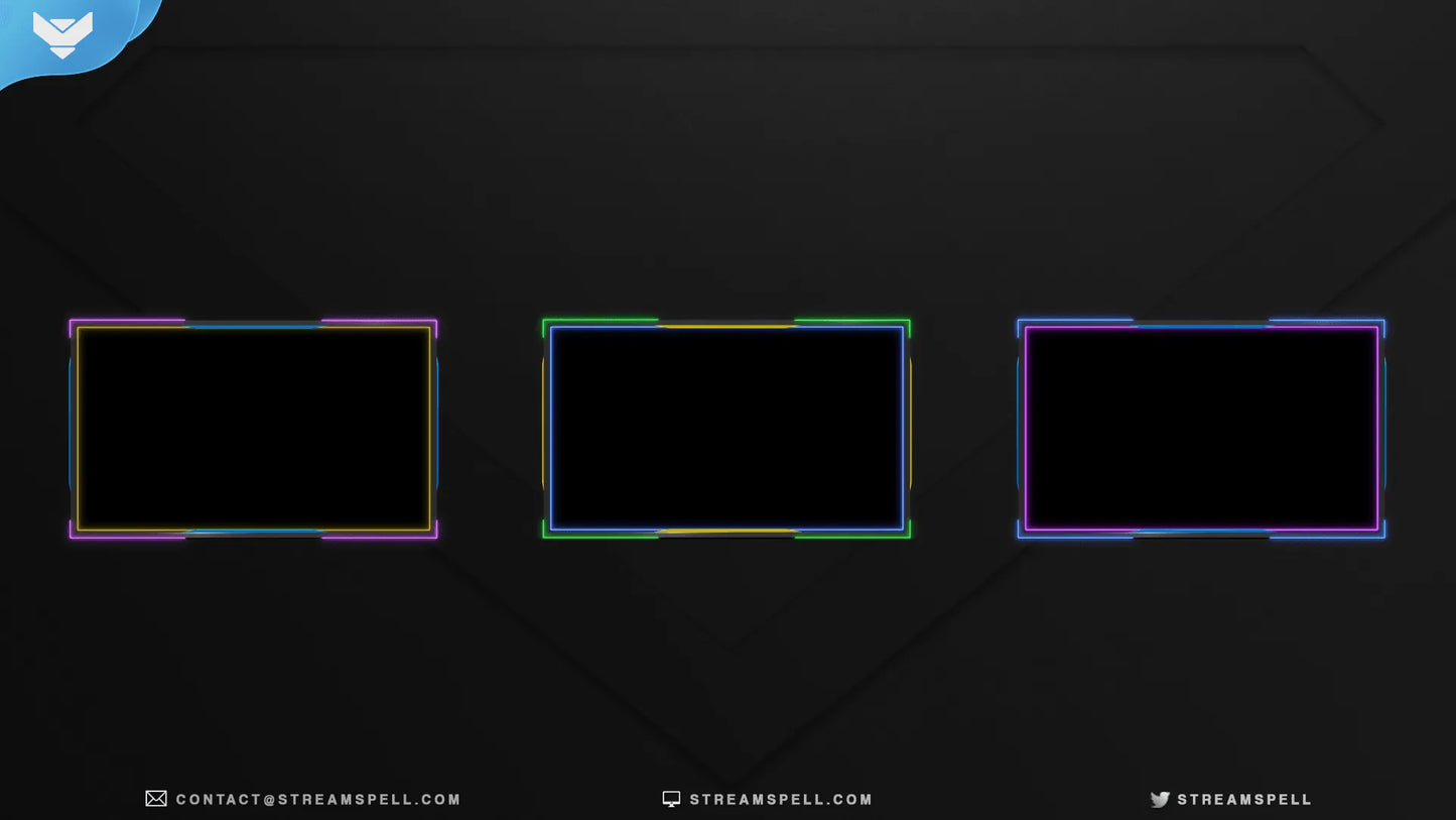 Pop Neon Animated Webcam Overlay
