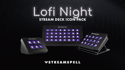 Lofi Night Stream Deck Icons