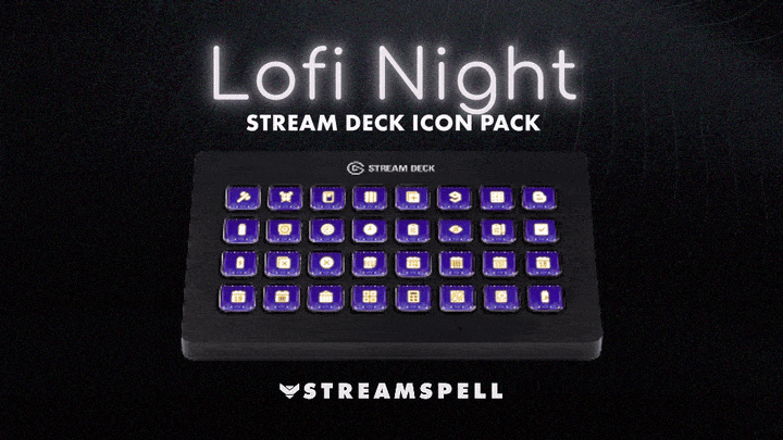 Lofi Night Stream Deck Icons