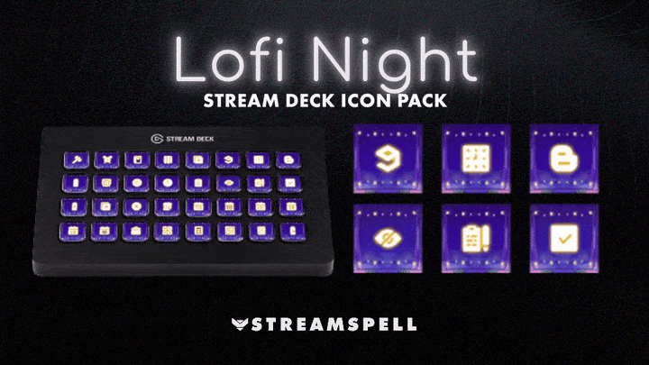 Lofi Night Stream Deck Icons