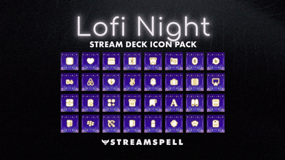 Lofi Night Stream Deck Icons