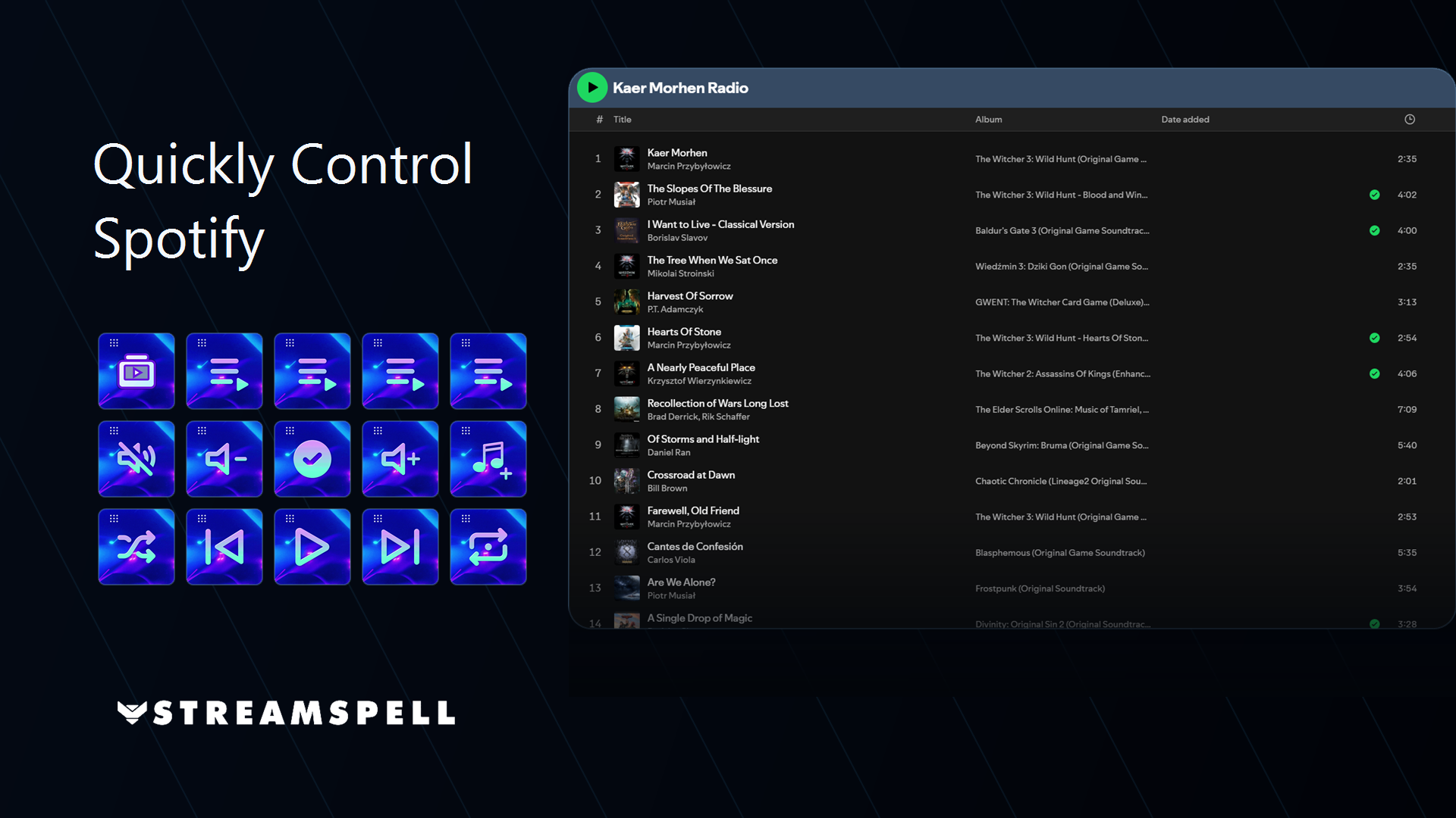 Control Spotify with Electro Dance Stream Deck keys
