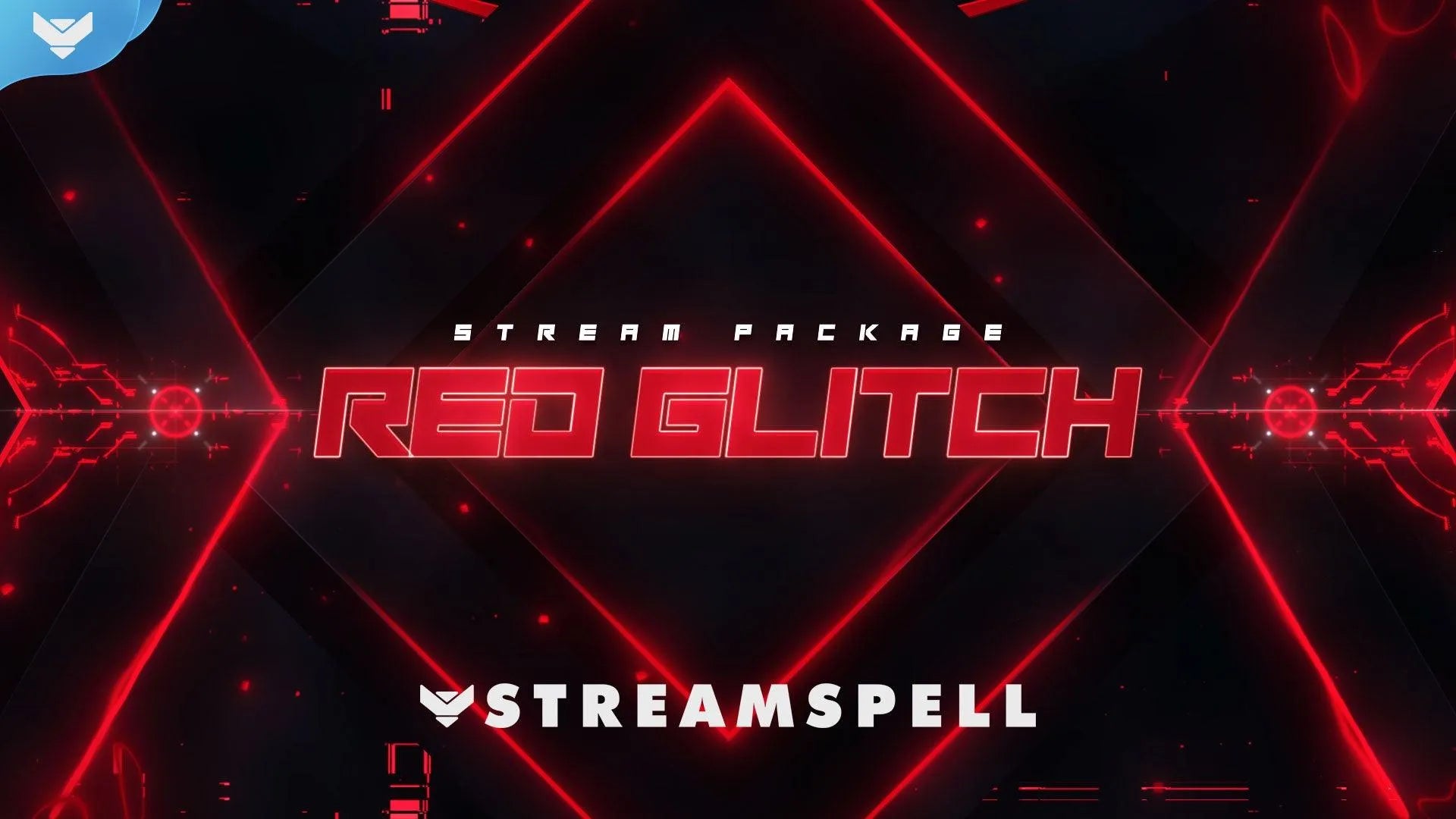 Red Glitch Stream Package