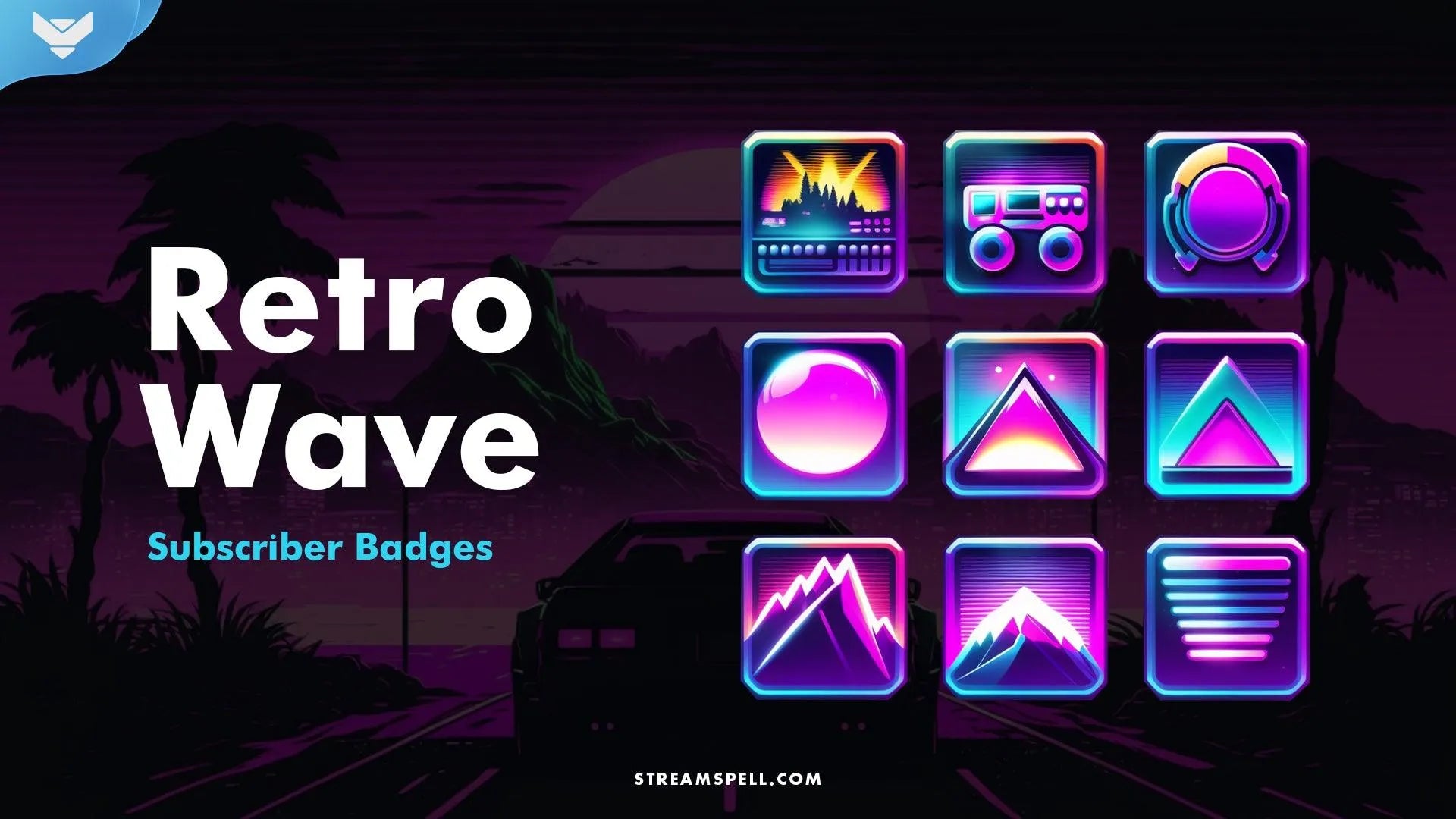 RetroWave Sub Badges