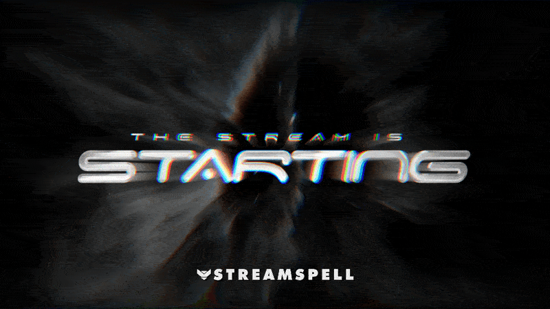 Futuristic sci-fi stream starting screen with glowing warp-speed motion and cosmic light effects from the PHOTON Stream Package by StreamSpell. Perfect for Twitch, YouTube, and Kick streamers using OBS Studio, Streamlabs, or StreamElements.