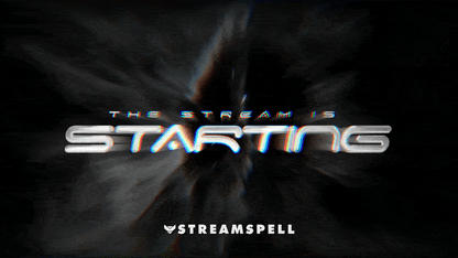 Futuristic sci-fi stream starting screen with glowing warp-speed motion and cosmic light effects from the PHOTON Stream Package by StreamSpell. Perfect for Twitch, YouTube, and Kick streamers using OBS Studio, Streamlabs, or StreamElements.