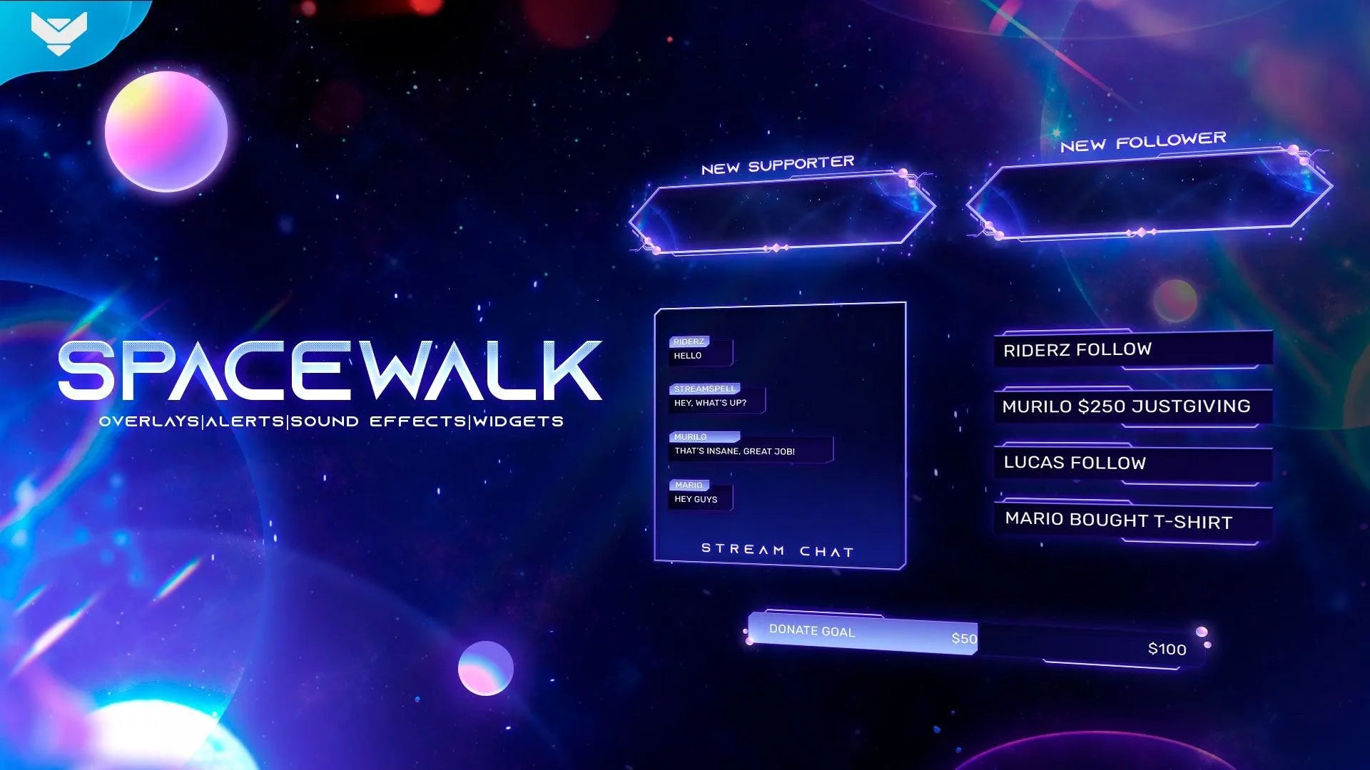 Spacewalk Stream Widgets