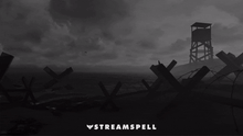 Load image into Gallery viewer, Military-style FPS stream screen with red tactical HUD interface and battlefield environment from the BF6 // RED Stream Package by StreamSpell. Designed for Valorant, Warzone, Battlefield-style games, and Marathon. Compatible with OBS Studio, Streamlabs, and StreamElements.