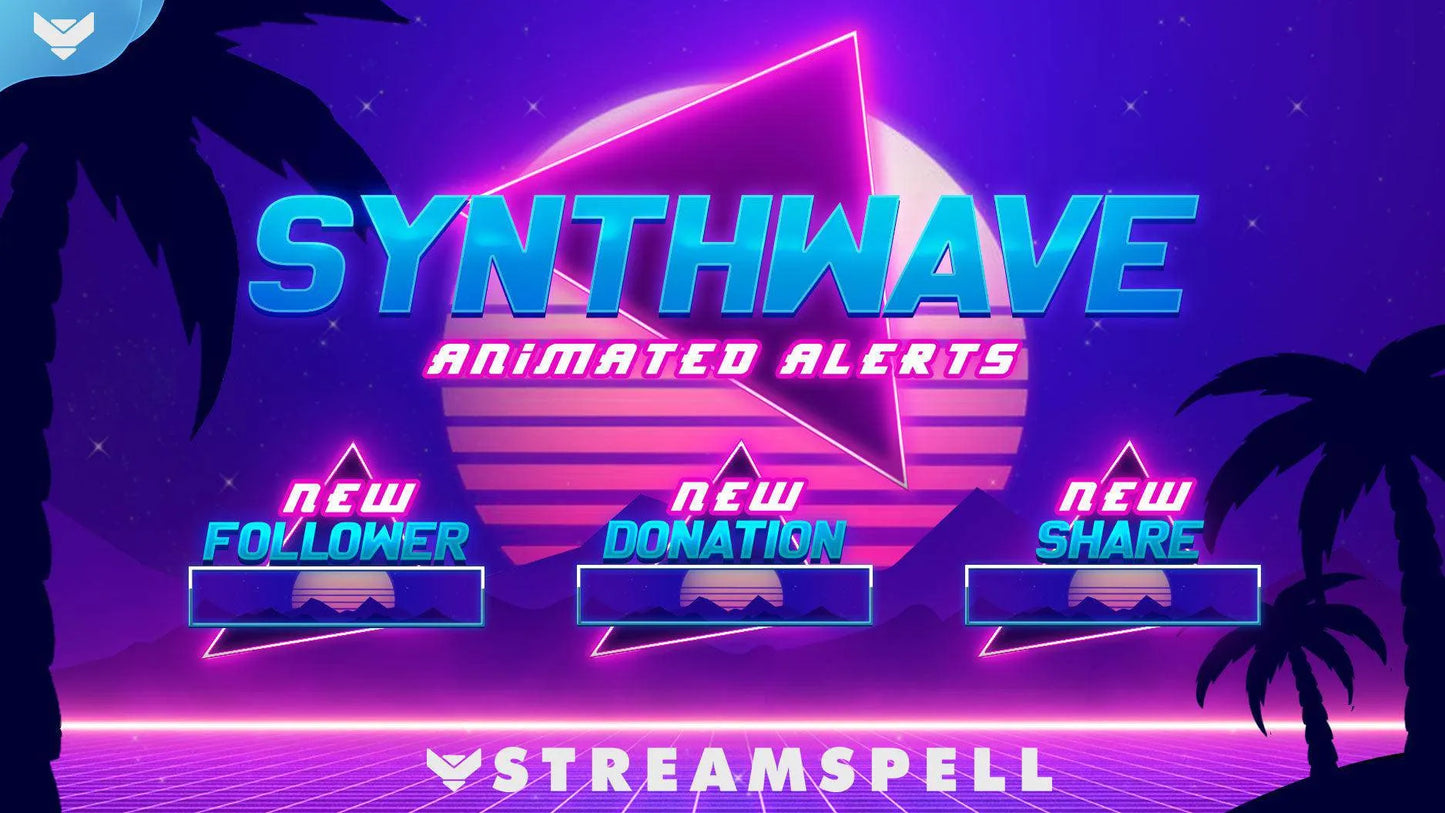 Synthwave Stream Alerts