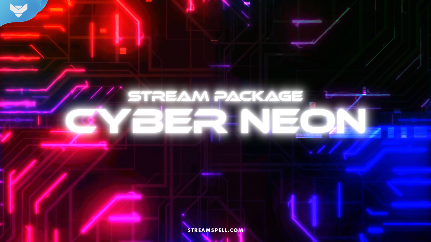 Cyber Neon Stream Overlay Package