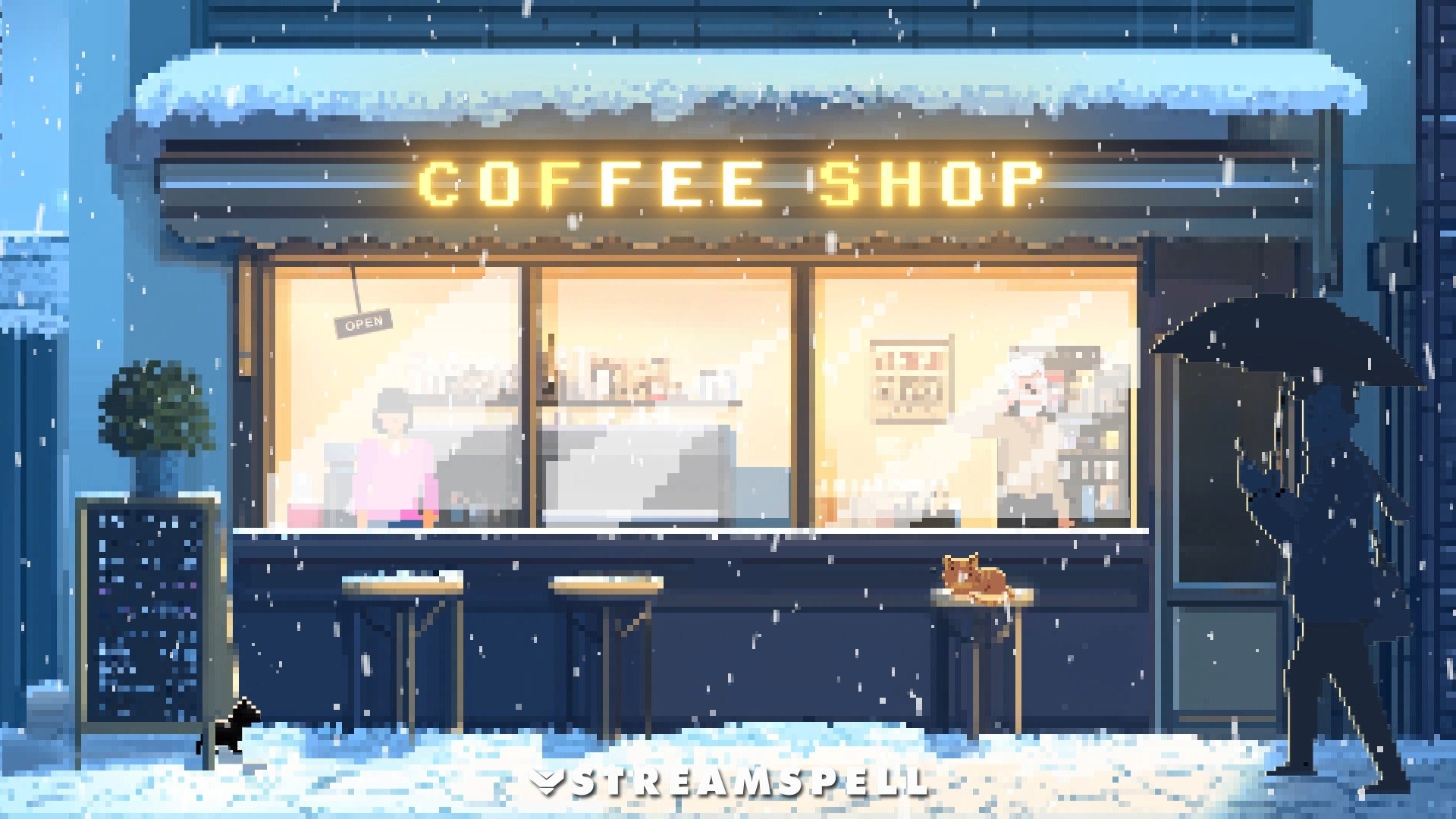 Winter Coffee Shop Stream Overlay