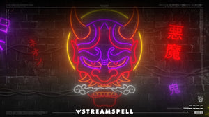 Cyberpunk Oni Stream Overlay