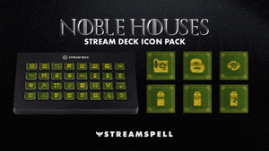 Tyrell Stream Deck Icons – Green background with gold icons, echoing the lush elegance of House Tyrell