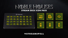 Load image into Gallery viewer, Tyrell Stream Deck Icons – Green background with gold icons, echoing the lush elegance of House Tyrell
