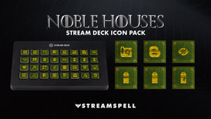 Tyrell Stream Deck Icons – Green background with gold icons, echoing the lush elegance of House Tyrell