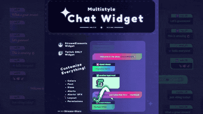 video of Ultimate MultiStyle Chat for StreamElements | 7 Layouts, Custom Colors, Integrated Alerts | Works with OBS & Streamlabs via Browser Source
