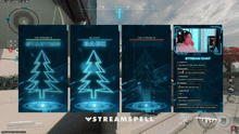 Load image into Gallery viewer, Vertical Christmas stream overlay with animated cozy holiday background