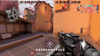 Full-screen victory reaction with animated red tactical HUD effects and glitch pulse visuals from the Dark Agent Stream Package by StreamSpell. Designed for FPS games like Valorant, Battlefield 6, and Marathon.