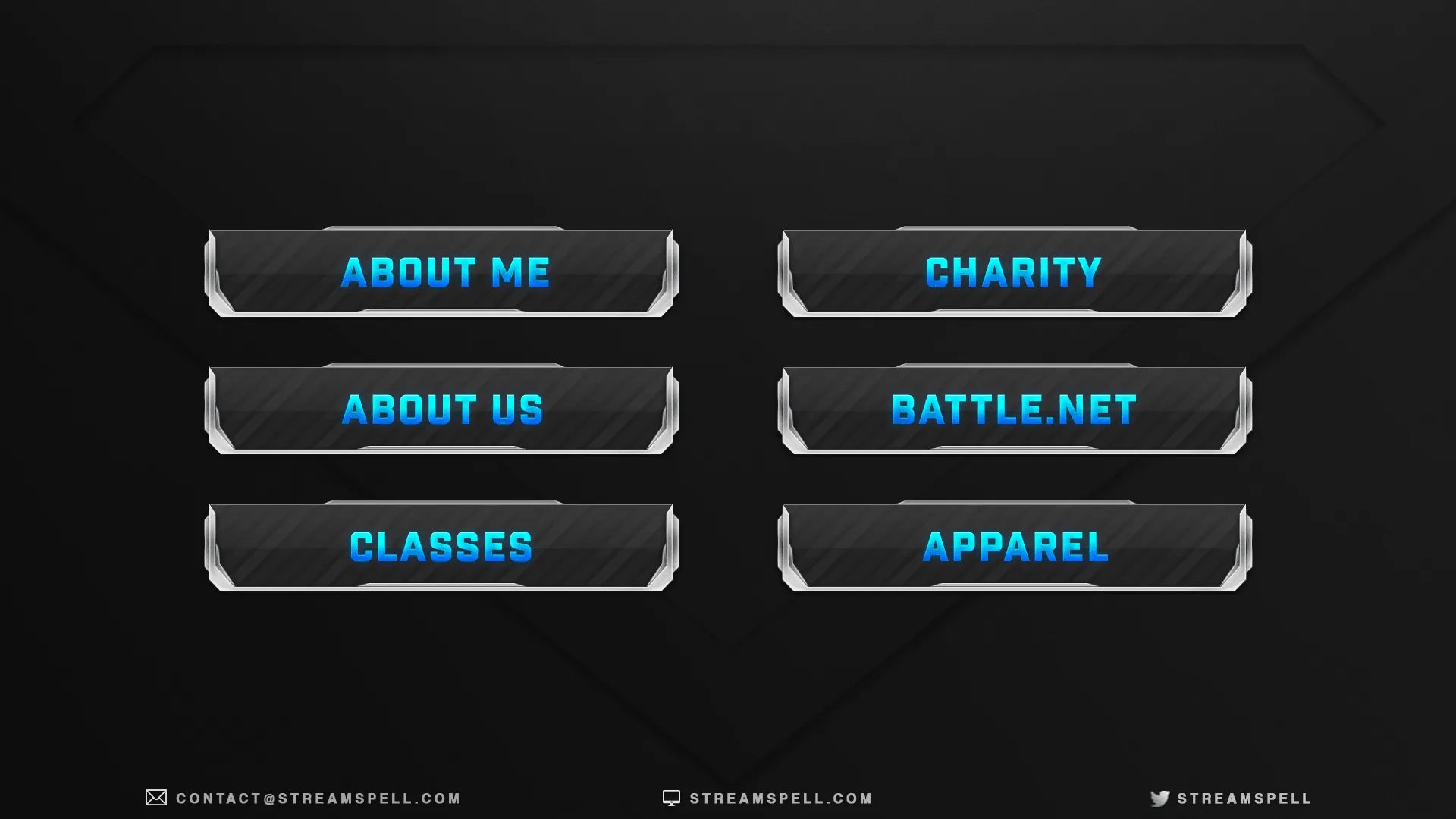 Sci-fi Blue Warframe Stream Panels by StreamSpell