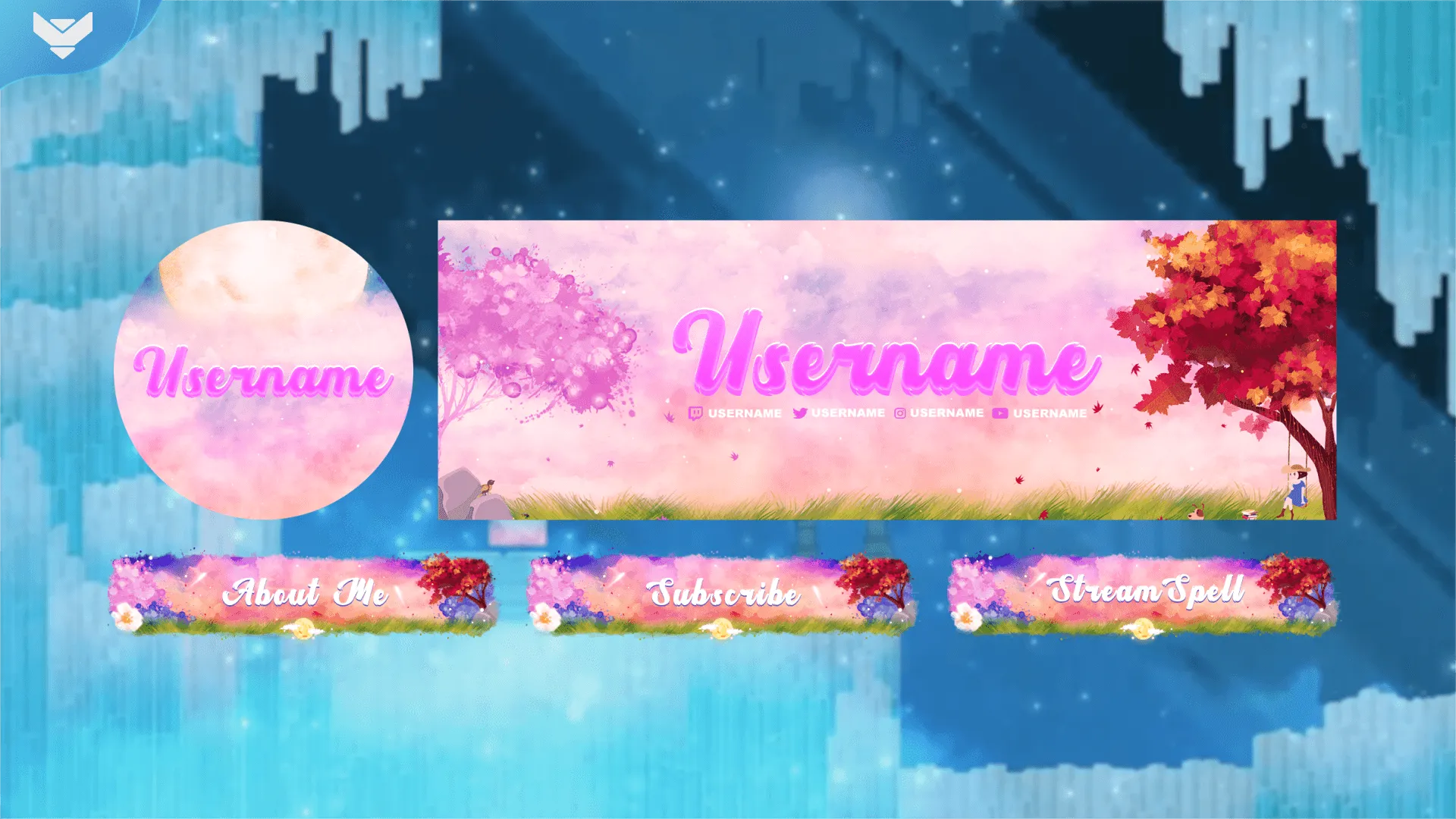 Watercolor Dream Stream Package