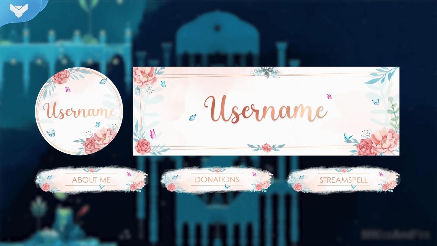 Watercolor Flowers Stream Package