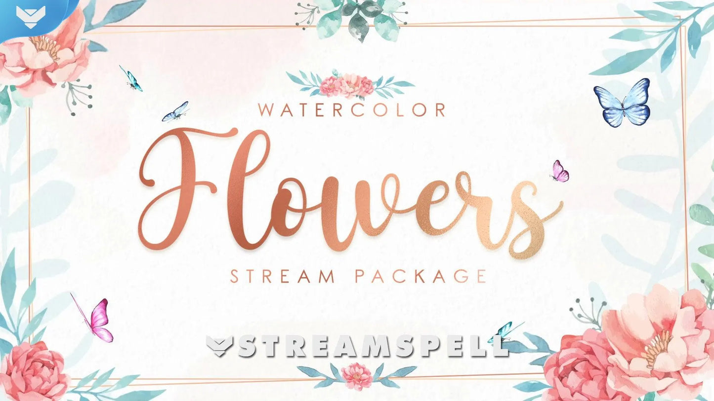 Watercolor Flowers Stream Package