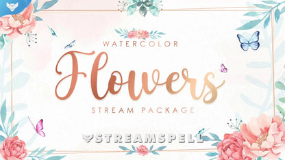 Watercolor Flowers Stream Package