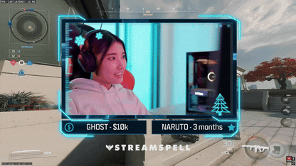 Christmas webcam frame overlay with holiday decorations