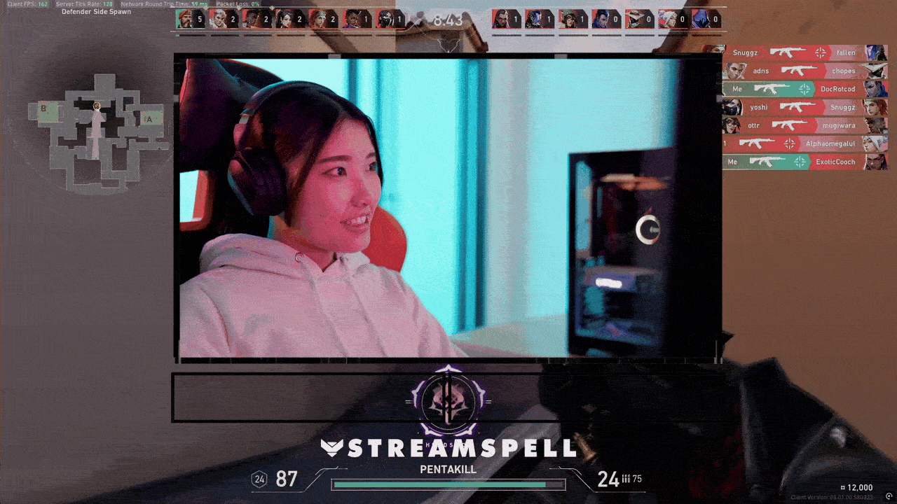 FPS stream webcam overlay with tactical HUD frame and minimal neon interface from the Dark Agent Stream Package by StreamSpell. Designed for Valorant, Battlefield 6, and Marathon streams. Compatible with OBS Studio, Streamlabs, and StreamElements.