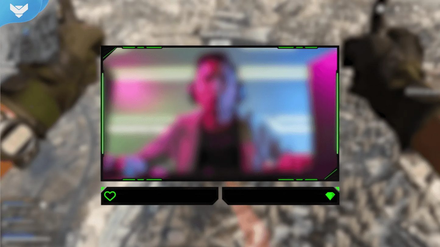 Futuristic green webcam overlay with neon gaming aesthetic and glowing tech-inspired design, part of the New Gen X stream package by StreamSpell for OBS and Streamlabs.