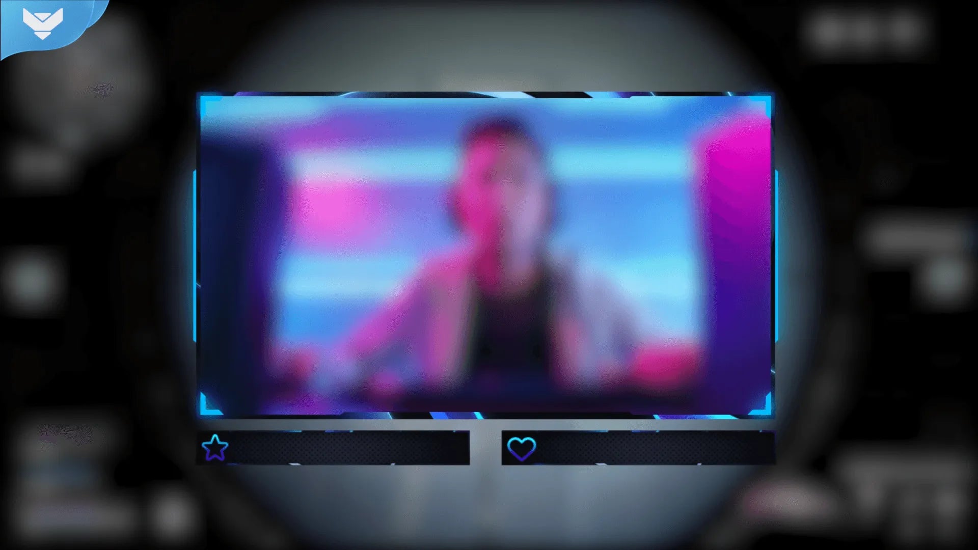 Modern esports webcam overlay with abstract blue layered design and futuristic gaming aesthetic, part of the Alumni stream package by StreamSpell for OBS and Streamlabs.