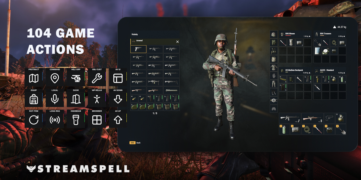 Arma Reforger Stream Deck Profile + Icon Pack — Game Actions