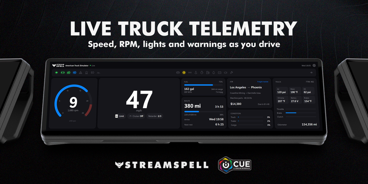American Truck Simulator Dashboard – 02-Live-Telemetry