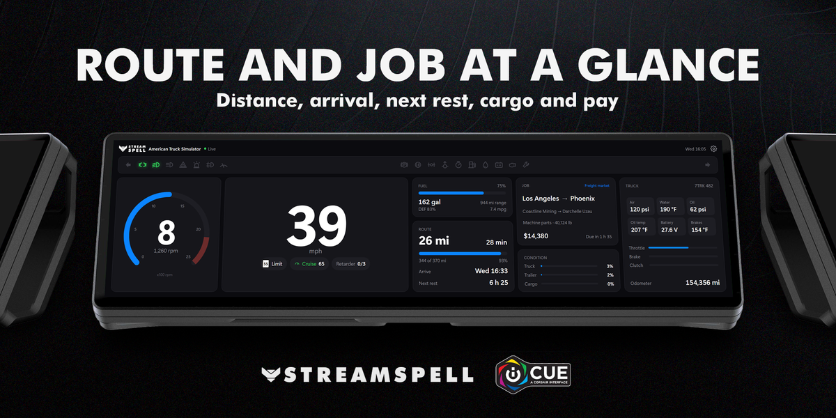 American Truck Simulator Dashboard – 03-Route-And-Job