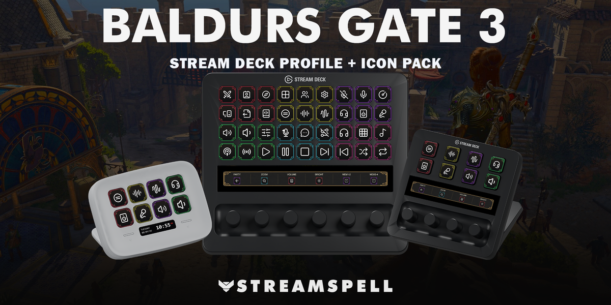 Baldur's Gate 3 Stream Deck Profile + Icon Pack — cover