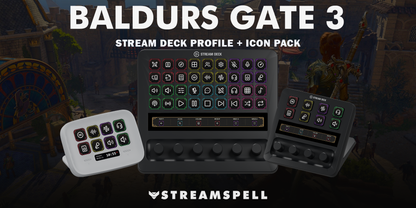 Baldur's Gate 3 Stream Deck Profile + Icon Pack — cover