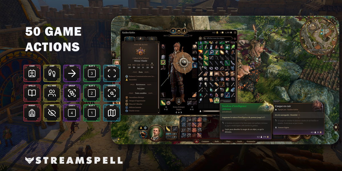 Baldur's Gate 3 Stream Deck Profile + Icon Pack — game-actions