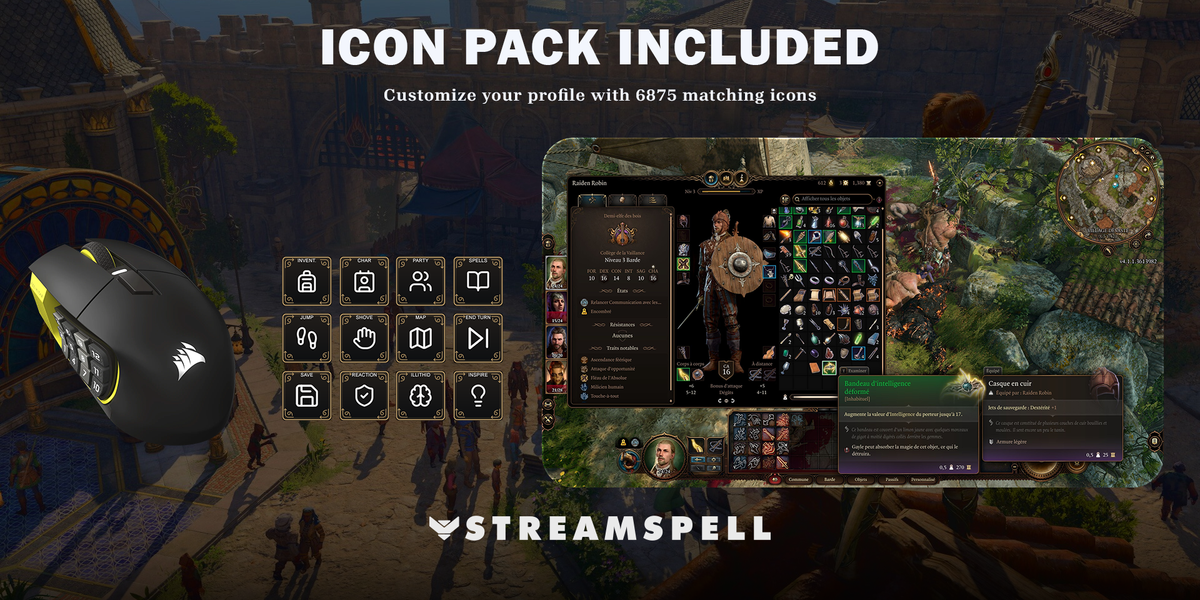 Baldur's Gate 3 for SCIMITAR ELITE — icon-pack