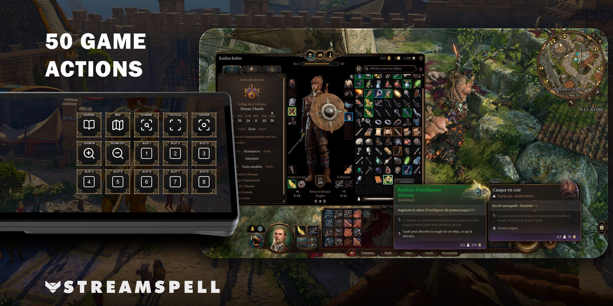 Baldur's Gate 3 for XENEON EDGE — game-actions
